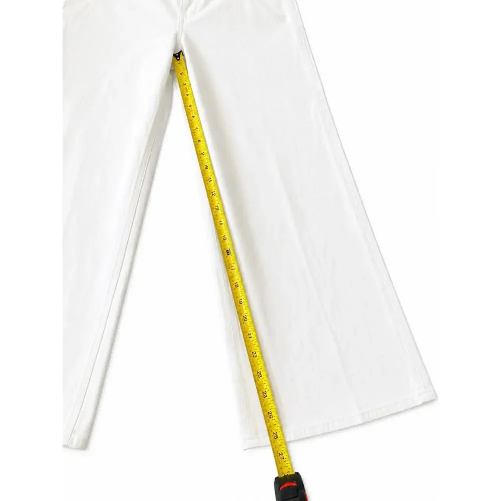 J.Crew Slim-Wide Leg High Rise White Denim Jeans Coastal Minimalist NWT  31 - Picture 13 of 13